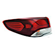 Driver Side, Outer Tail Light, with Bulb, Halogen, Clear and Red Lens, CAPA CERTIFIED