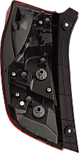 Passenger Side, Outer Tail Light, with Bulb, Halogen, Clear and Red Lens, 4 Cyl., 1.5L Engine, CAPA CERTIFIED