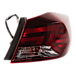 Passenger Side, Outer Tail Light, with Bulb, Halogen, Clear and Red Lens, CAPA CERTIFIED