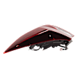 Passenger Side, Outer Tail Light, with Bulb, Halogen, Clear and Red Lens, CAPA CERTIFIED