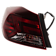 Driver Side, Outer Tail Light, with Bulb, Halogen, Clear and Red Lens, CAPA CERTIFIED
