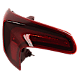 Passenger Side, Outer Tail Light, with Bulb, Halogen, Red Lens, CAPA CERTIFIED