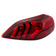 Driver Side, Outer Tail Light, with Bulb, Halogen, Clear and Red Lens, CAPA CERTIFIED