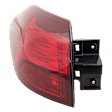 Driver Side, Outer Tail Light, with Bulb, Halogen, Clear and Red Lens, CAPA CERTIFIED