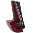 Driver Side, Outer Tail Light, with Bulb, LED, Clear and Red Lens, CAPA CERTIFIED