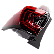 Driver Side, Outer Tail Light, with Bulb, LED, Clear and Red Lens, CAPA CERTIFIED