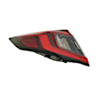 Driver Side, Outer Tail Light, with Bulbs(s), LED, Mounts On Body, Hatchback, CAPA CERTIFIED