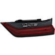 Passenger Side, Inner Tail Light, with Bulb, LED, Red Lens
