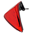 Passenger Side, Outer Tail Light, with Bulb, LED, Clear and Red Lens, CAPA CERTIFIED
