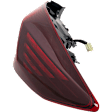 Passenger Side, Outer Tail Light, with Bulb, Halogen, Red Lens, CAPA CERTIFIED