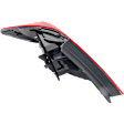 Passenger Side Tail Light, with Bulb, Halogen, Clear and Red Lens, CAPA CERTIFIED