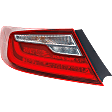 Driver Side Tail Light, with Bulb, Halogen, Clear and Red Lens, CAPA CERTIFIED