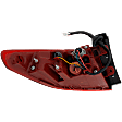 Passenger Side, Outer Tail Light, with Bulb, Halogen, Clear and Red Lens