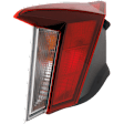 Driver Side, Outer Tail Light, with Bulb, Halogen, Korea Built Vehicle, Mounts On Body, Sedan