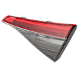 Passenger Side, Inner Tail Light, with Bulb, LED, Sedan, Mounts On Luggage Lid