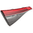 Driver Side, Inner Tail Light, with Bulb, LED, Sedan, Mounts On Luggage Lid