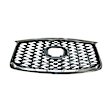 Luxe Grille Chrome Shell with Painted Gray Insert