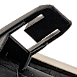 Front, Passenger Side Fog Light Trim, Textured Black