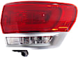 Passenger Side, Outer Tail Light, with Bulb, Halogen, Red Lens, With Platinum Insert, Except Trailhawk/SRT Models