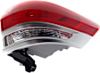 Passenger Side, Outer Tail Light, with Bulb, Halogen, Red Lens, With Platinum Insert, Except Trailhawk/SRT Models