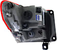 Passenger Side, Outer Tail Light, with Bulb, Halogen, Red Lens, With Platinum Insert, Except Trailhawk/SRT Models