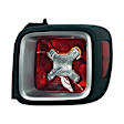 Passenger Side Tail Light, with Bulb, Halogen, Clear and Red Lens, CAPA CERTIFIED