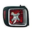 Driver Side Tail Light, with Bulb, Halogen, Clear and Red Lens, CAPA CERTIFIED