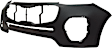 Front, Upper Primed Bumper Cover, CAPA Certified