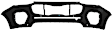 Front, Upper Primed Bumper Cover, CAPA Certified