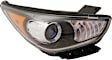 Passenger Side Headlight, with Bulb, Halogen, Clear Lens, 4 Cyl., 1.6L Engine, CAPA CERTIFIED