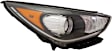 Passenger Side Headlight, with Bulb, Halogen, Clear Lens, 4 Cyl., 1.6L Engine, CAPA CERTIFIED