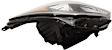 Passenger Side Headlight, with Bulb, Halogen, Clear Lens, 4 Cyl., 1.6L Engine, CAPA CERTIFIED
