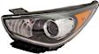Driver Side Headlight, with Bulb, Halogen, Clear Lens, 4 Cyl., 1.6L Engine, CAPA CERTIFIED