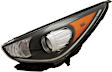Driver Side Headlight, with Bulb, Halogen, Clear Lens, 4 Cyl., 1.6L Engine, CAPA CERTIFIED