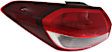 Driver Side, Outer Tail Light, With bulb(s), Halogen, Clear and Red Lens, CAPA CERTIFIED