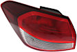 Driver Side, Outer Tail Light, With bulb(s), Halogen, Clear and Red Lens, CAPA CERTIFIED