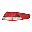 Passenger Side, Outer Tail Light, with Bulb, Halogen, Clear and Red Lens, CAPA CERTIFIED
