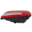 Passenger Side, Inner Tail Light, with Bulb, Halogen, Red Lens, CAPA CERTIFIED