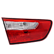 Driver Side, Inner Tail Light, with Bulb, Halogen, Red Lens, CAPA CERTIFIED