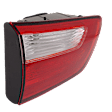 Driver Side, Inner Tail Light, with Bulb, Halogen, Red Lens, CAPA CERTIFIED