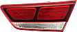 Passenger Side, Inner Tail Light, with Bulb, Halogen, Clear and Red Lens, CAPA CERTIFIED