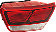 Passenger Side, Inner Tail Light, with Bulb, Halogen, Clear and Red Lens, CAPA CERTIFIED