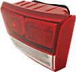 Passenger Side, Inner Tail Light, with Bulb, Halogen, Clear and Red Lens, CAPA CERTIFIED