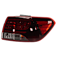 Passenger Side, Outer Tail Light, with Bulb, Halogen, Clear and Red Lens, CAPA CERTIFIED