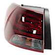 Driver Side, Outer Tail Light, with Bulb, Halogen, Clear and Red Lens, CAPA CERTIFIED