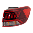 Passenger Side, Outer Tail Light, with Bulb, LED, Clear Lens, CAPA CERTIFIED