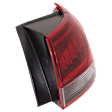 Passenger Side, Outer Tail Light, with Bulb, LED, Clear Lens, CAPA CERTIFIED
