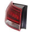 Driver Side, Outer Tail Light, with Bulb, LED, Clear Lens, CAPA CERTIFIED