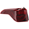 Driver Side, Outer Tail Light, with Bulb, LED, Mounts On Body