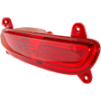 Rear, Driver Side Bumper Reflector, Sedan, CAPA Certified